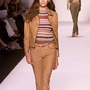 Vintage Marc Jacobs runway pinstripe y2k cropped twill jacket size 8